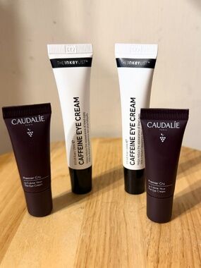 Caudalie and The INKEY List lot of 4 eye cream minis and full sizes NEW